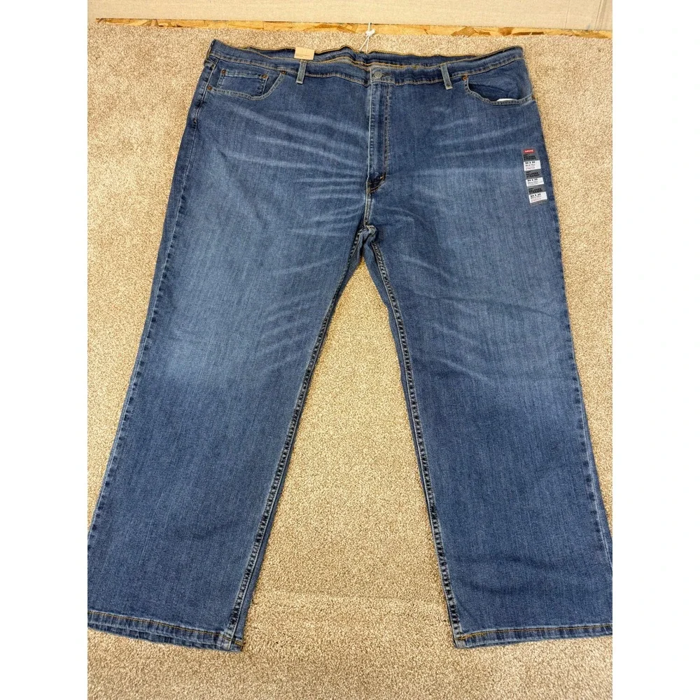 NEW Levis 559 Relaxed Straight Mens Jeans 54x30 Medium Wash Blue WaterLess